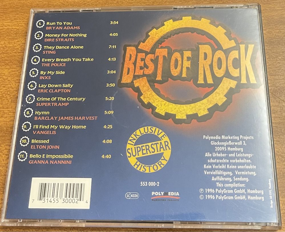 Best Of Rock składanka płyta CD