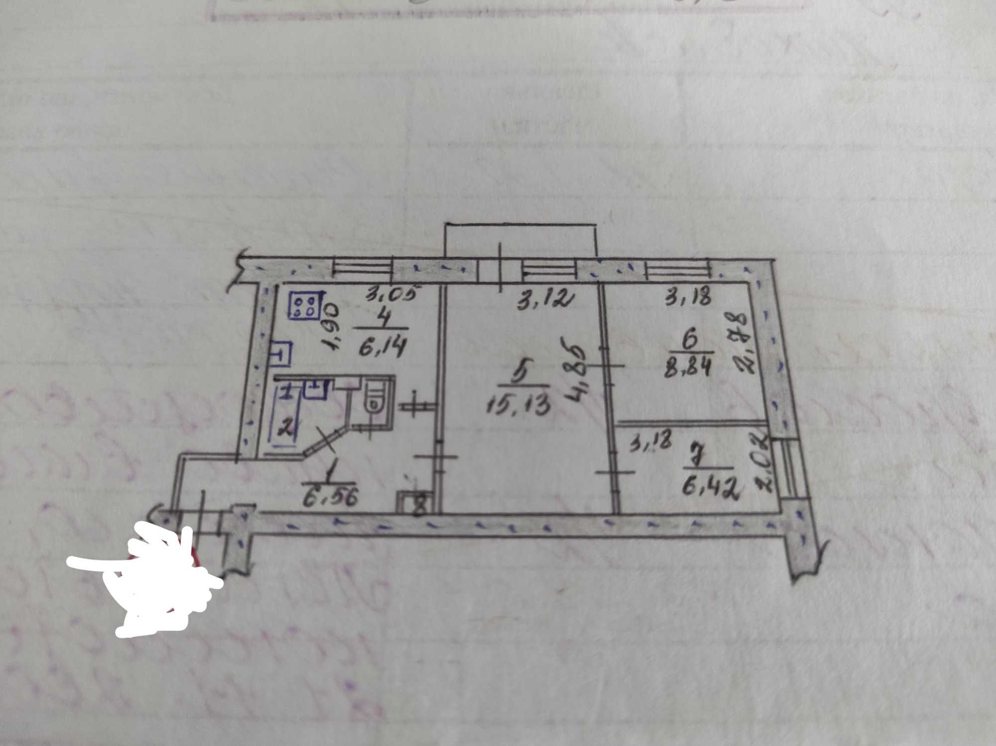 3х-комн. квартира. Правый берег. ул. Михайлова. Р-н 9-й больницы.