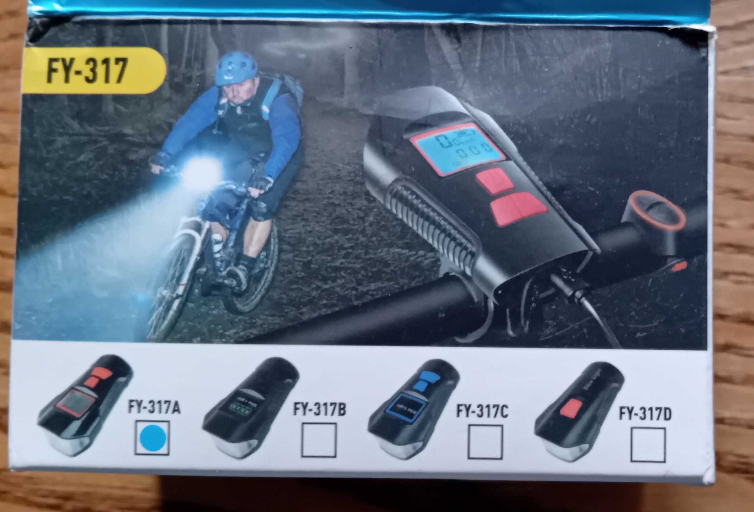 Lampa rowerowa z licznikiem i sygnałem