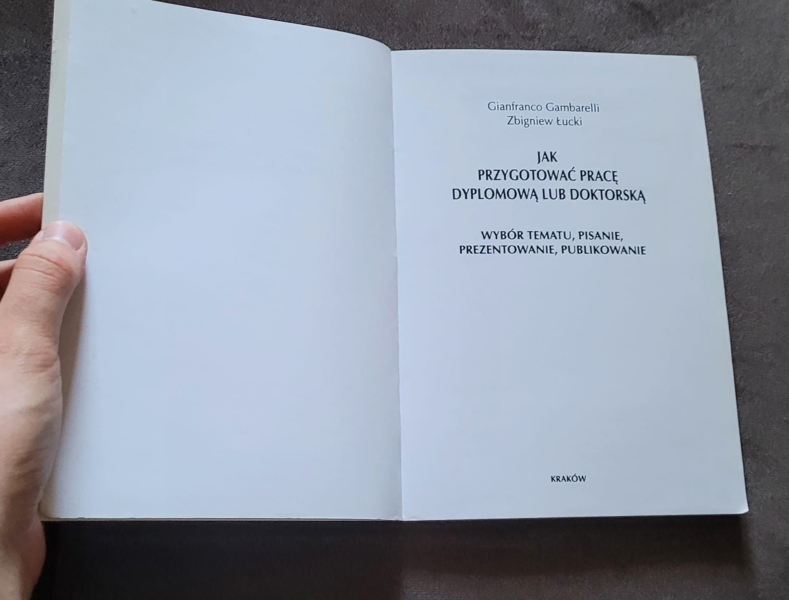 Książka Jak przygotować pracę dyplomową lub doktorską. Gambarelli