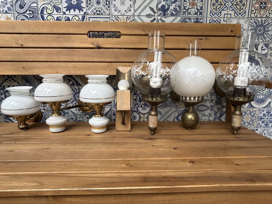 Zestaw kinkietów ściennych made in PRL