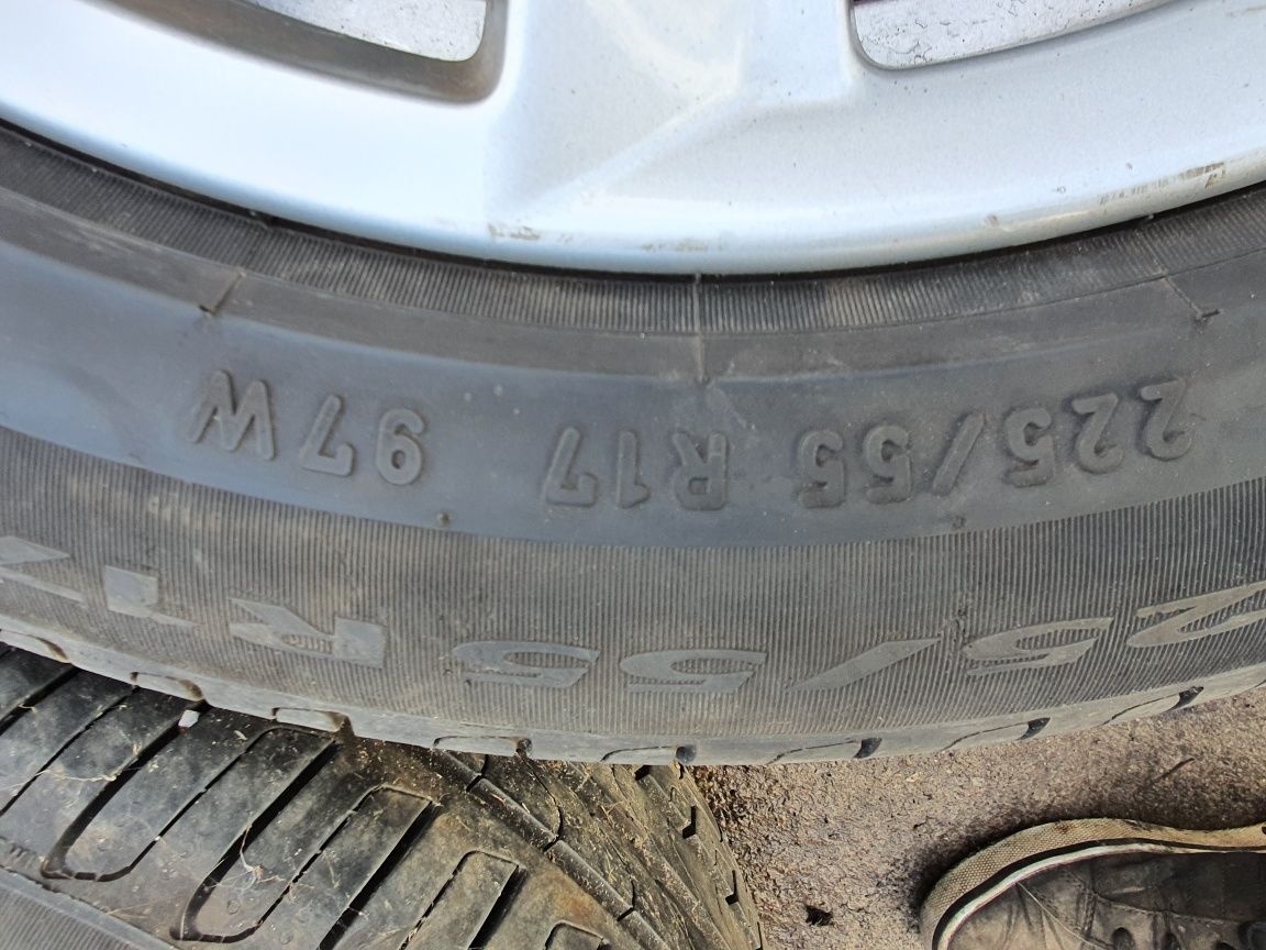 2x Opony letnie 225/55/17 Pirelli RunFlat bieżnik 7mm, 2017rok