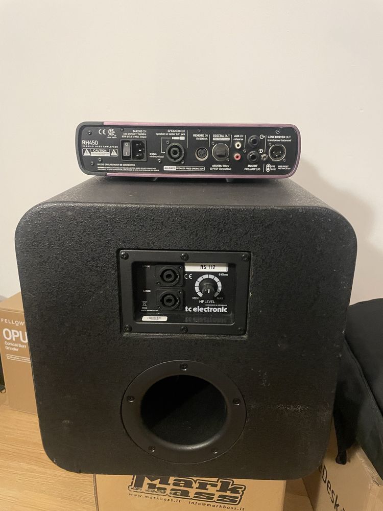 Wzmacniacz basowy TC Electronic RH450 i kolumna RS112