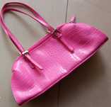 Bisou Bisou Michele Bohbot torebka pink fuksja kroko 12x30 cm