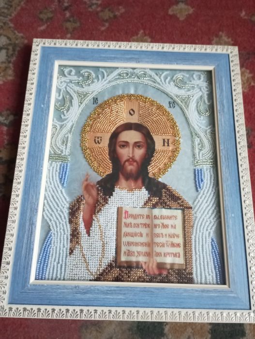 Ікони парні вишиті бісером