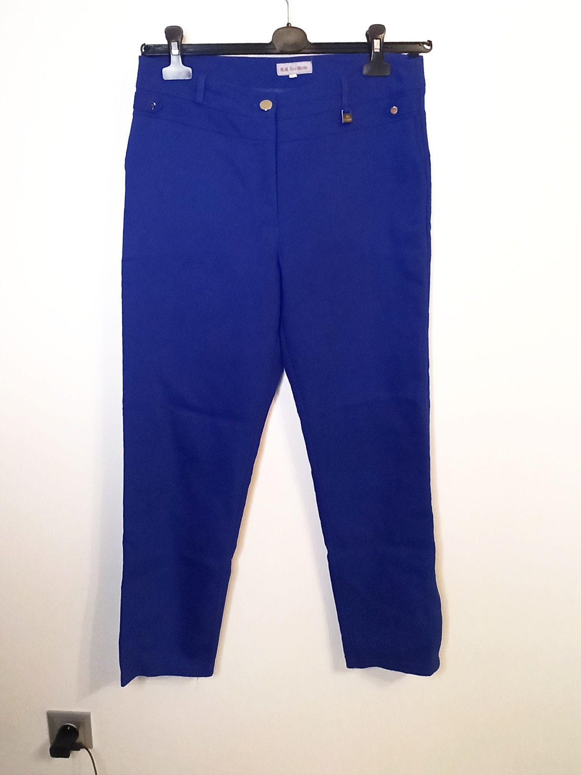 Klasyczne spodnie kobaltowe szafirowe L