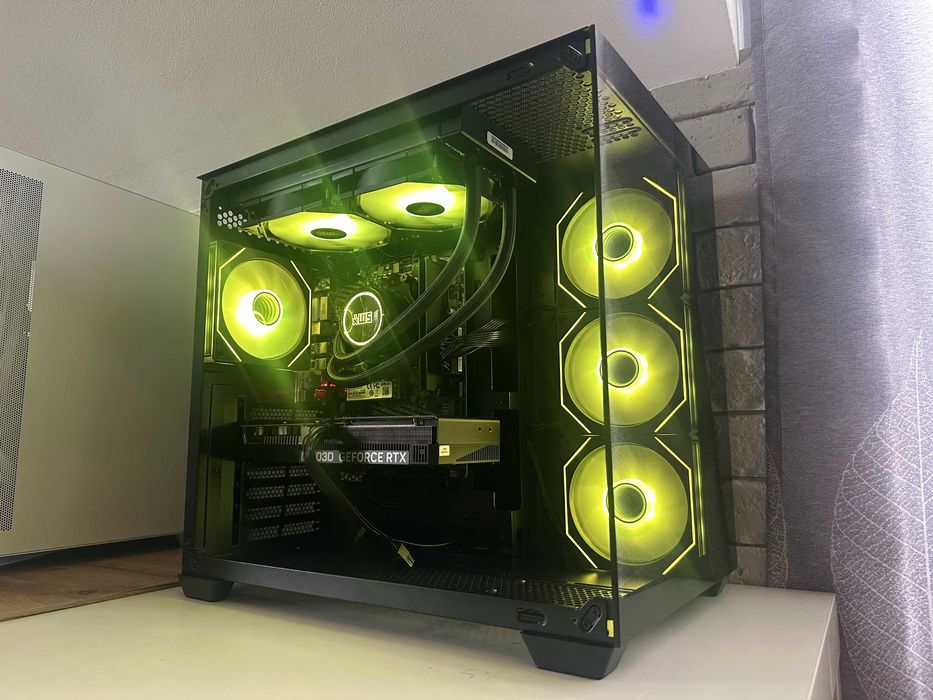 Nowy Komputer Gamingowy RTX 5060 Ryzen 5 FV23% 16gb RAM Akwarium Aio