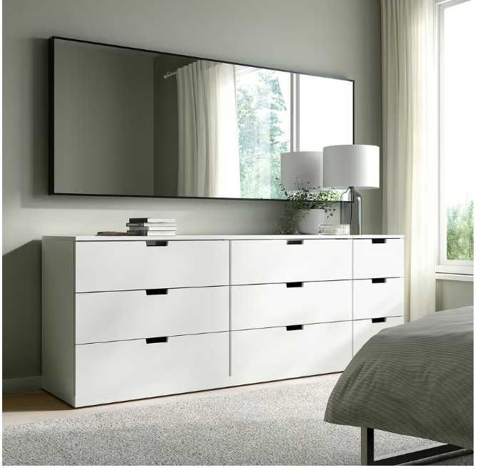 Lustro IKEA Hovet Szerokość: 78 cm Wysokość: 196 cm Czarne