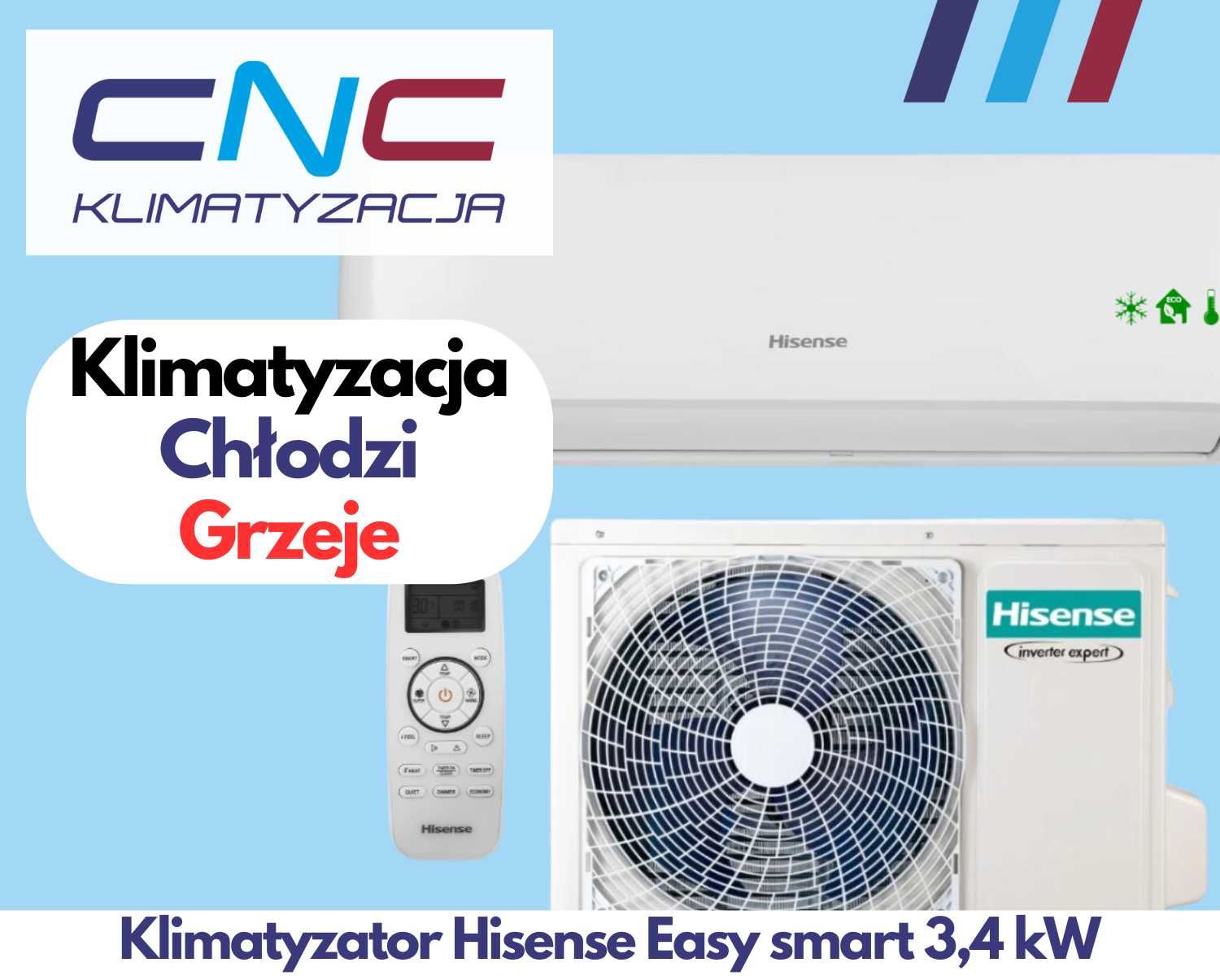 Klimatyzacja Klimatyzator Easy Smart 3,4kW NOWY Gwarancja z montażem