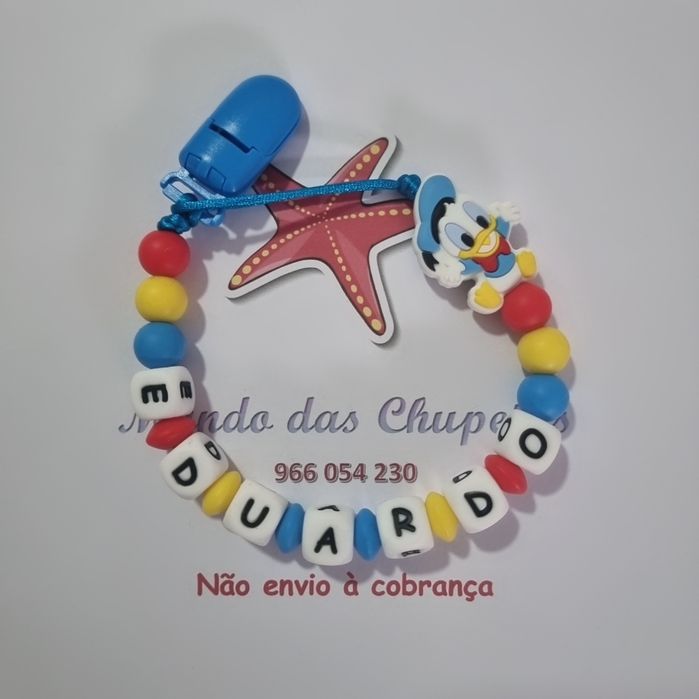 Prende xuxas silicone bebé chupeta