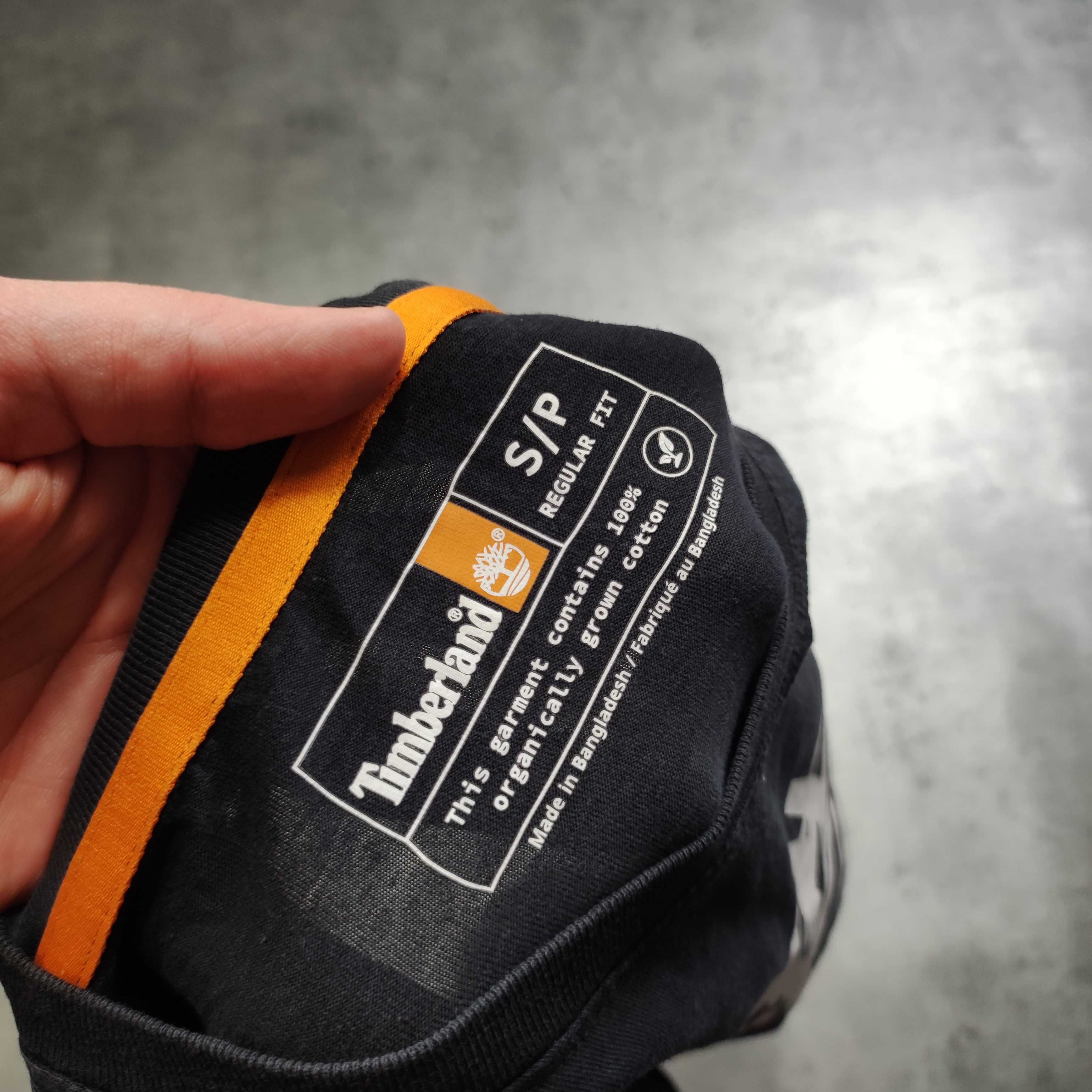 MĘSKA Granatowa Koszulka Duże Logo Trekking Góry Timberland Casual