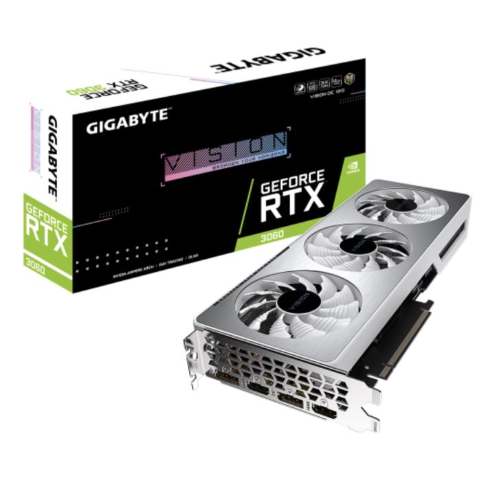 Відеокарта на гарантії(2р) Gigabyte GeForce RTX 3060 VISION OC 12288MB