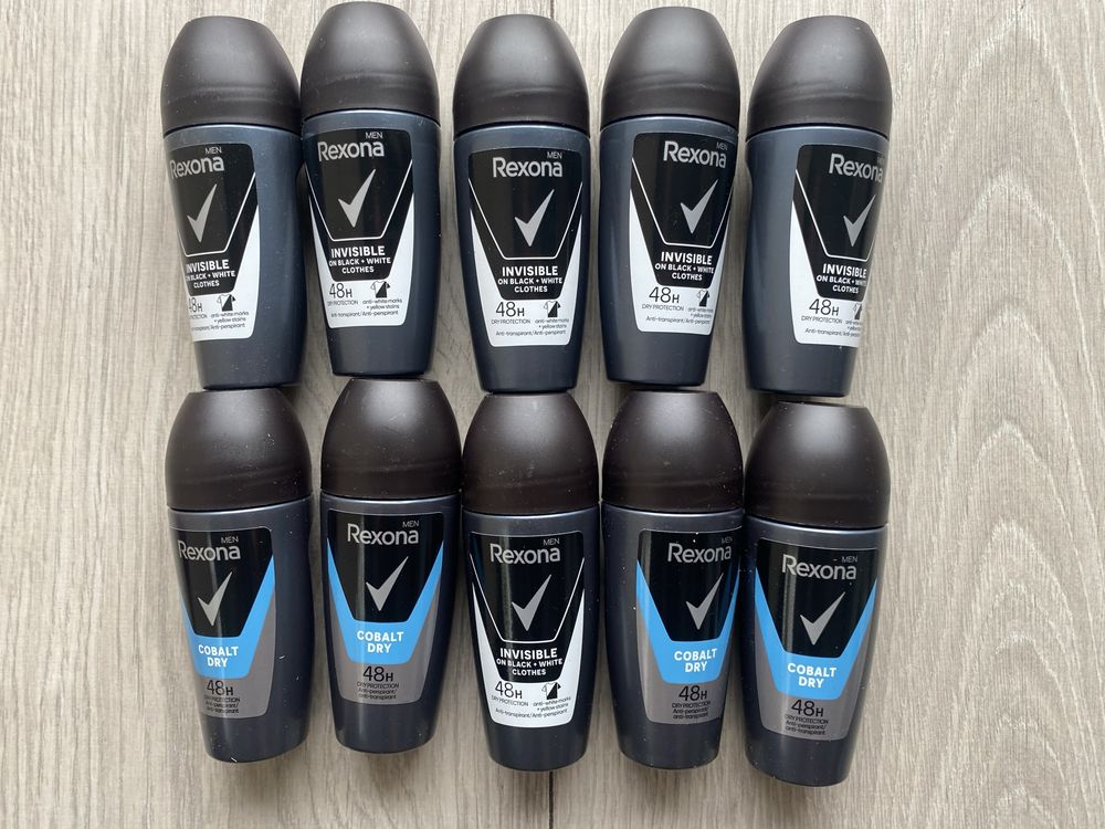 10x Nowy Męski Antyperspirant Rexona w kulce