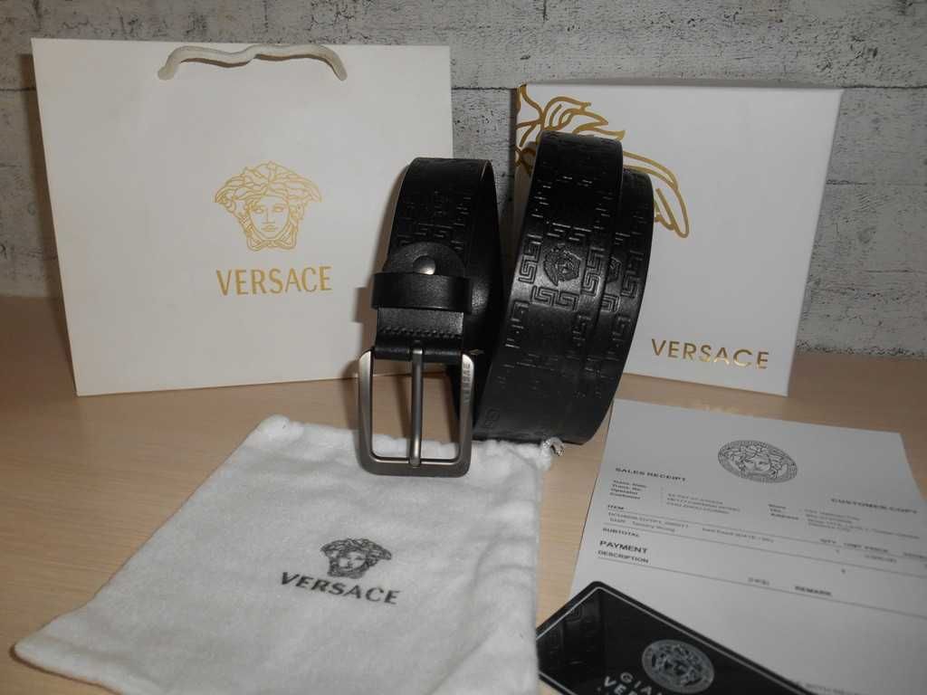 Versace pasek firmowy, skóra naturalna, Włochy 18623