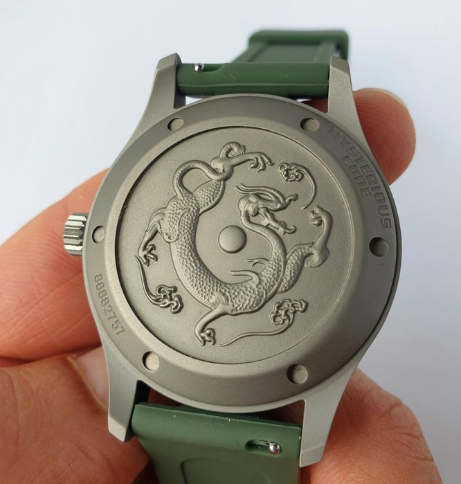 Zegarek tytanowy pilot dragon automat Seiko TMI NH-35a szafirowe szkło