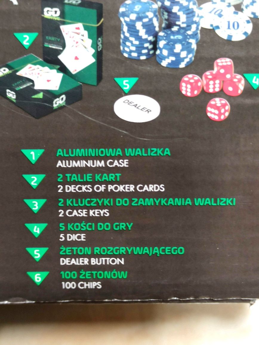 Zestaw do pokera w aluminiowej walizce