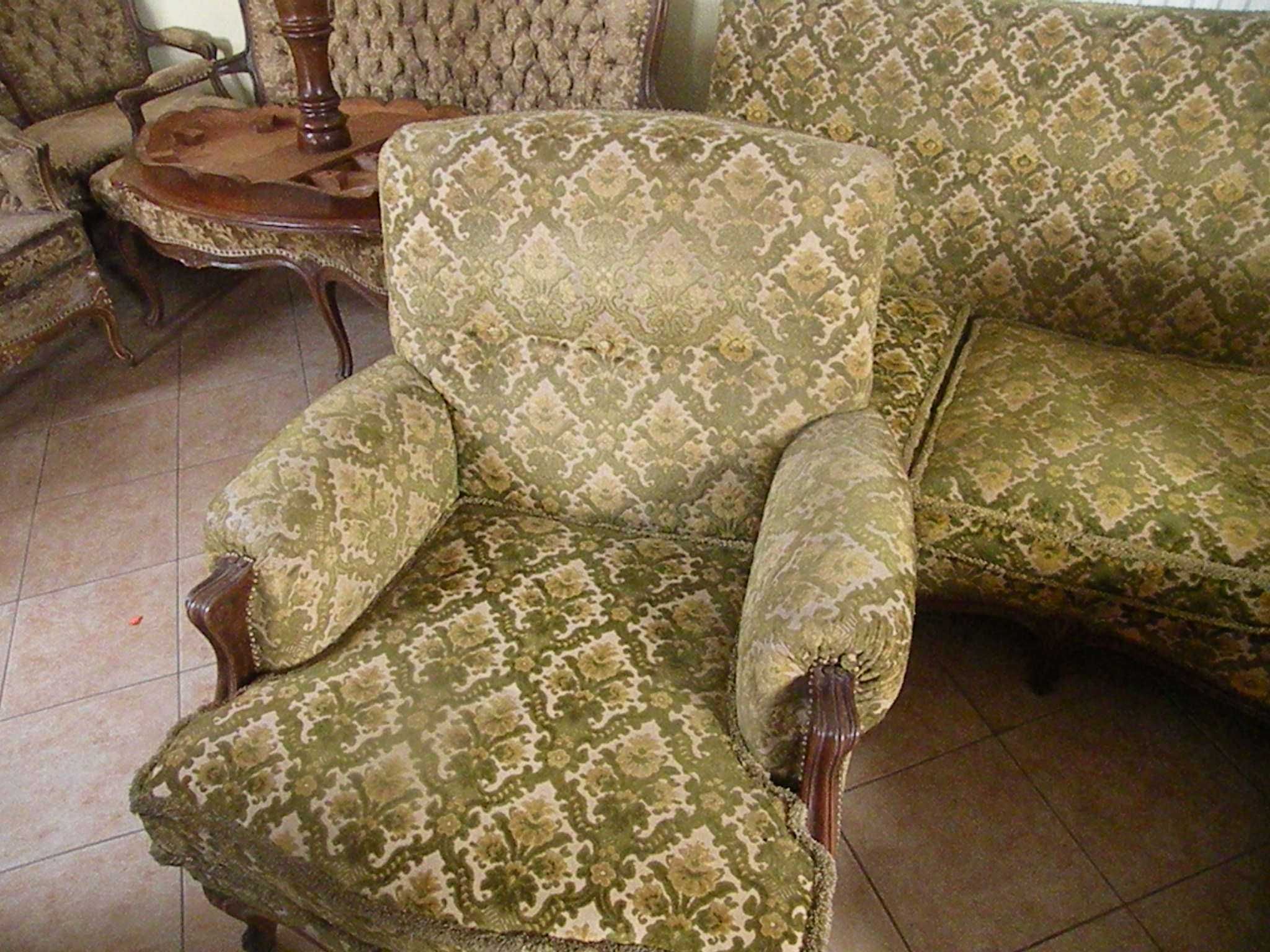 Sofa i 2 Fotele w Stylu Ludwika