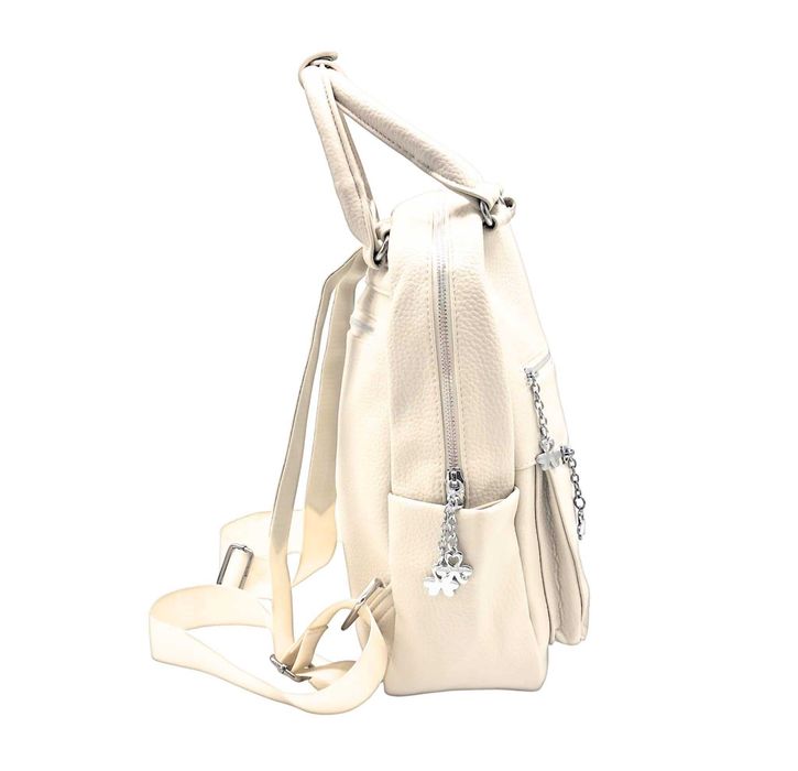 Beżowy plecak Maria C z dwoma uchwytami kremowy