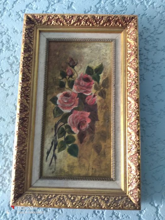 Belo quadro com motivos de rosas