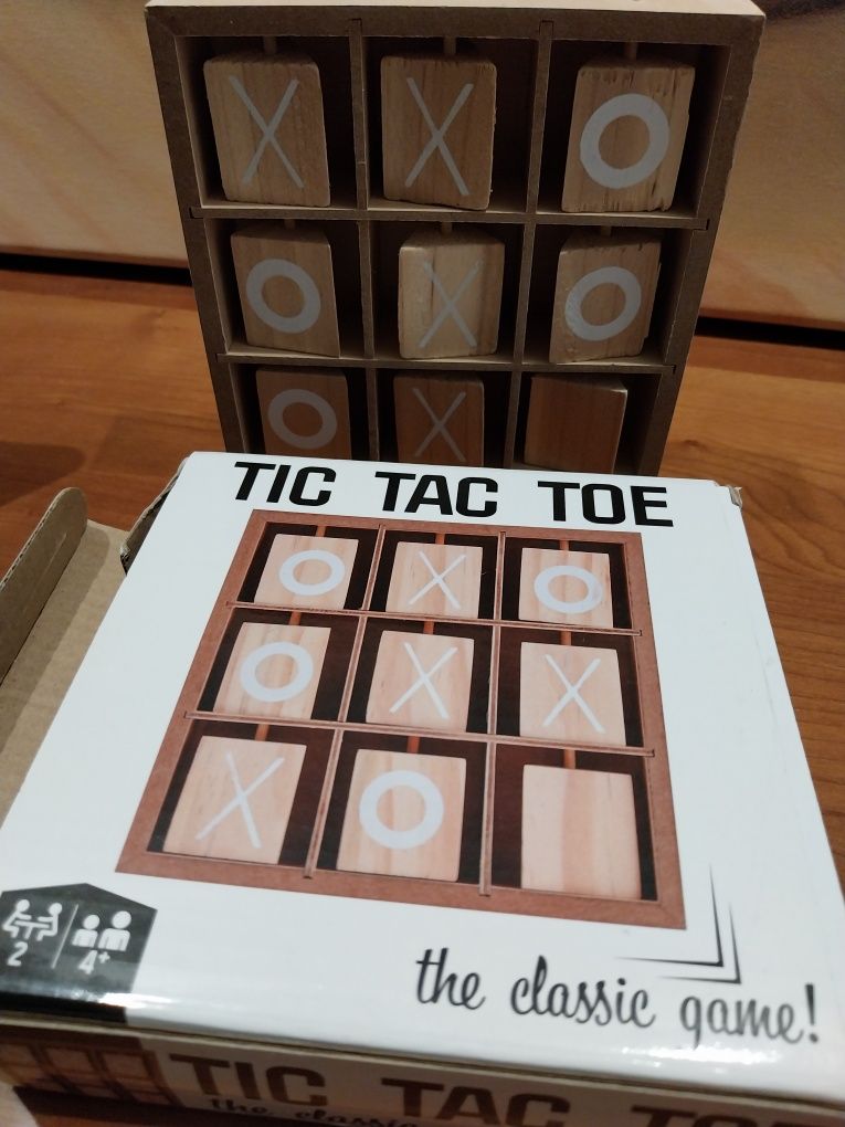 Jogo Clássico do Galo fabricado em Madeira (TIC TAC TOE)