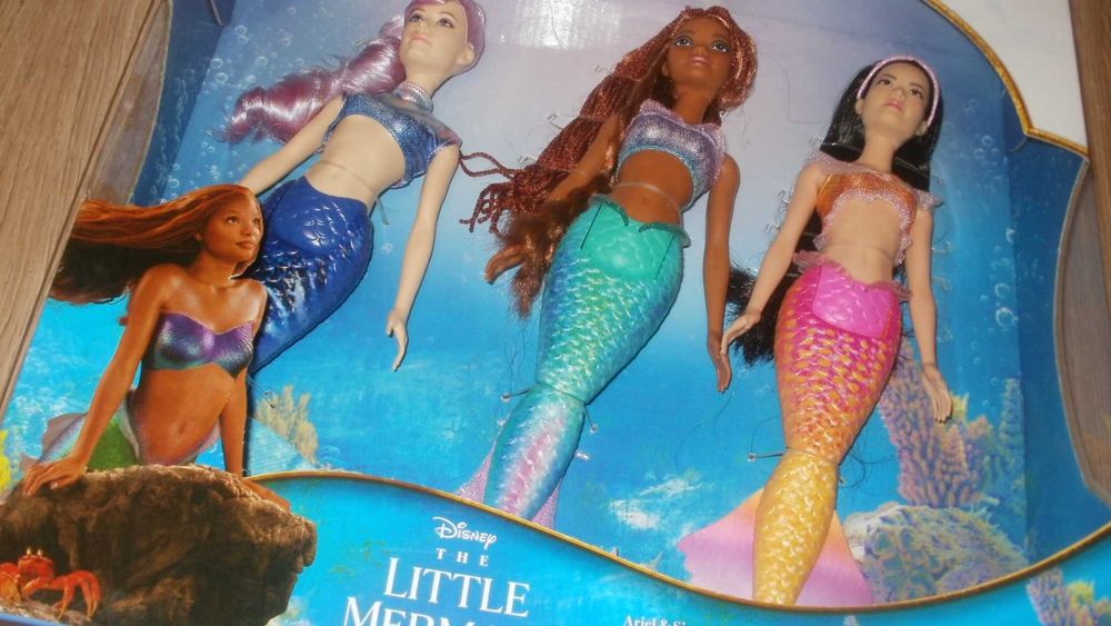 LALKI z BAJKI DISNEY mała syrenka ARIELKA zestaw 3 LALEK