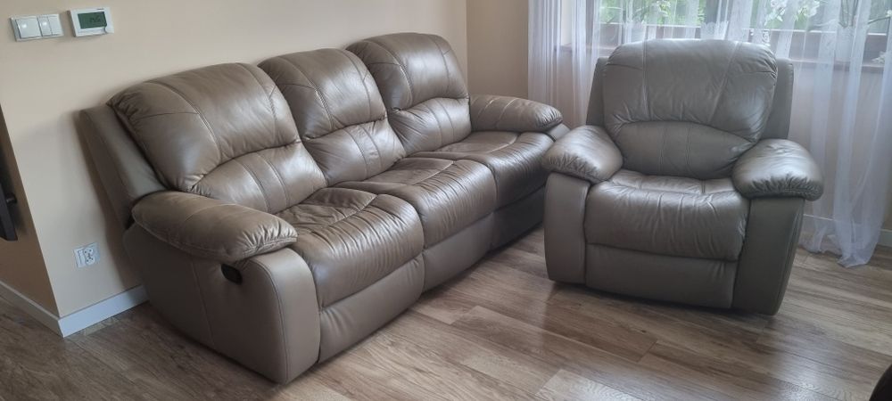 Komplet skórzany