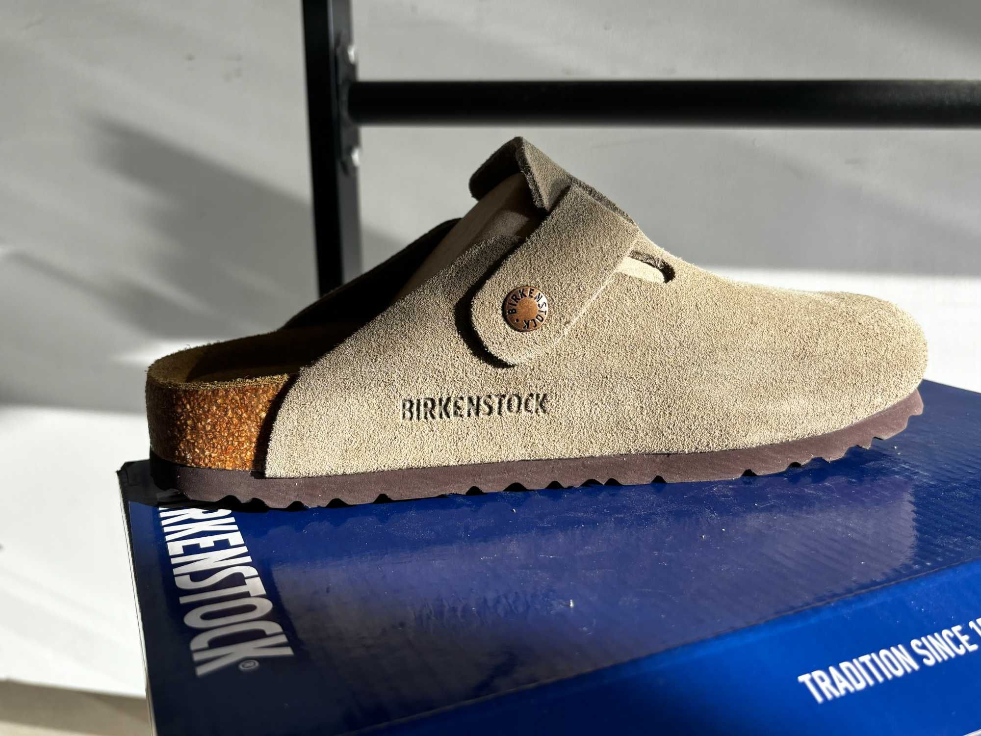 ButyDamskie BirkenstockBostonBSTaupe Trampki Suede Roz.40