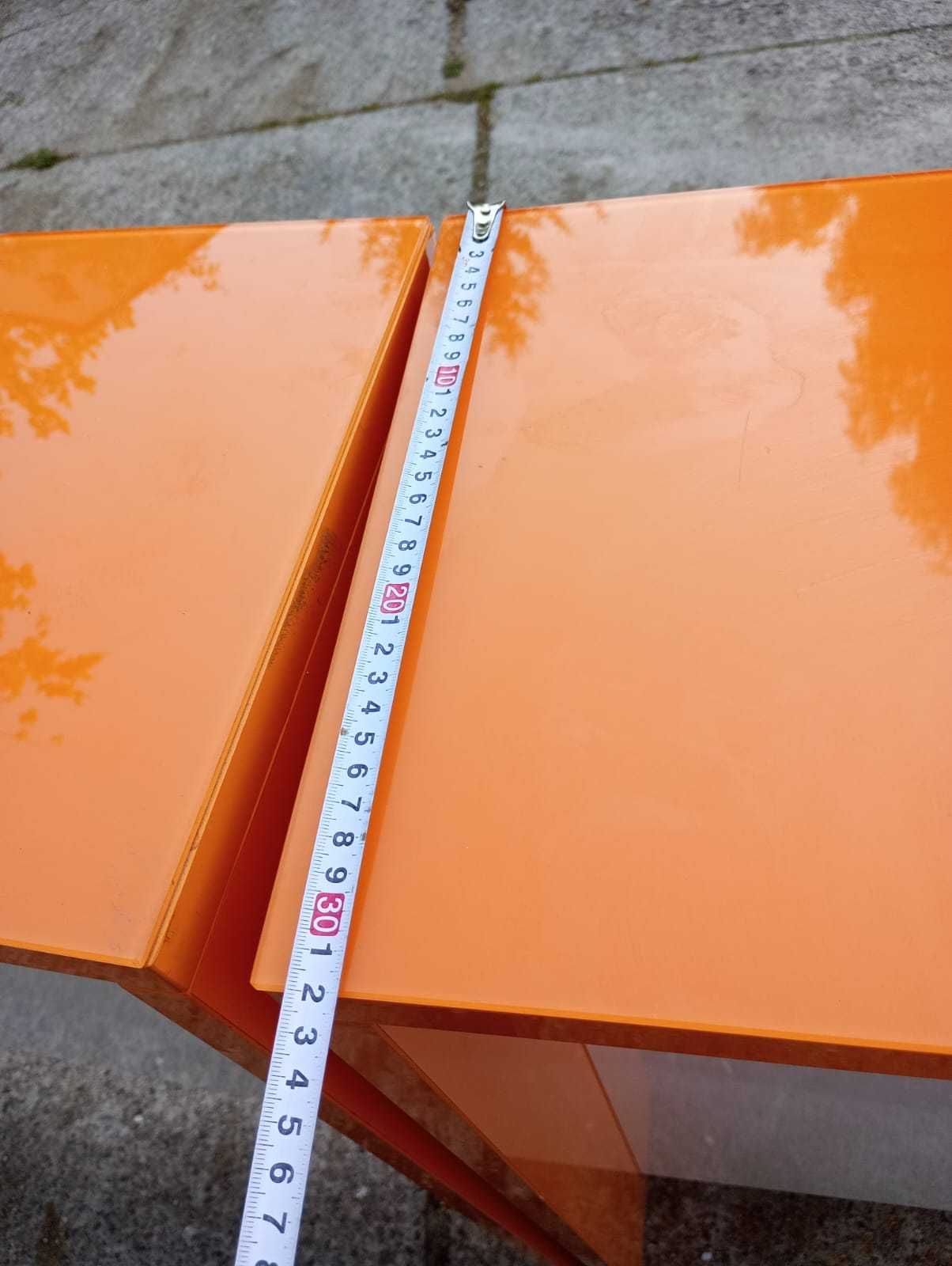 Biurko do recepcja biało pomarańczowa  biurka stoły do recepcji 80x80