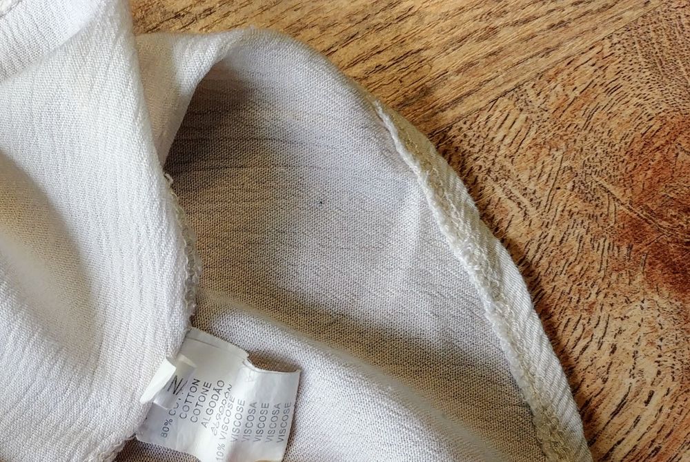 Bluzka koszula boho beżowa rozszerzane rękawy oversize bawełna