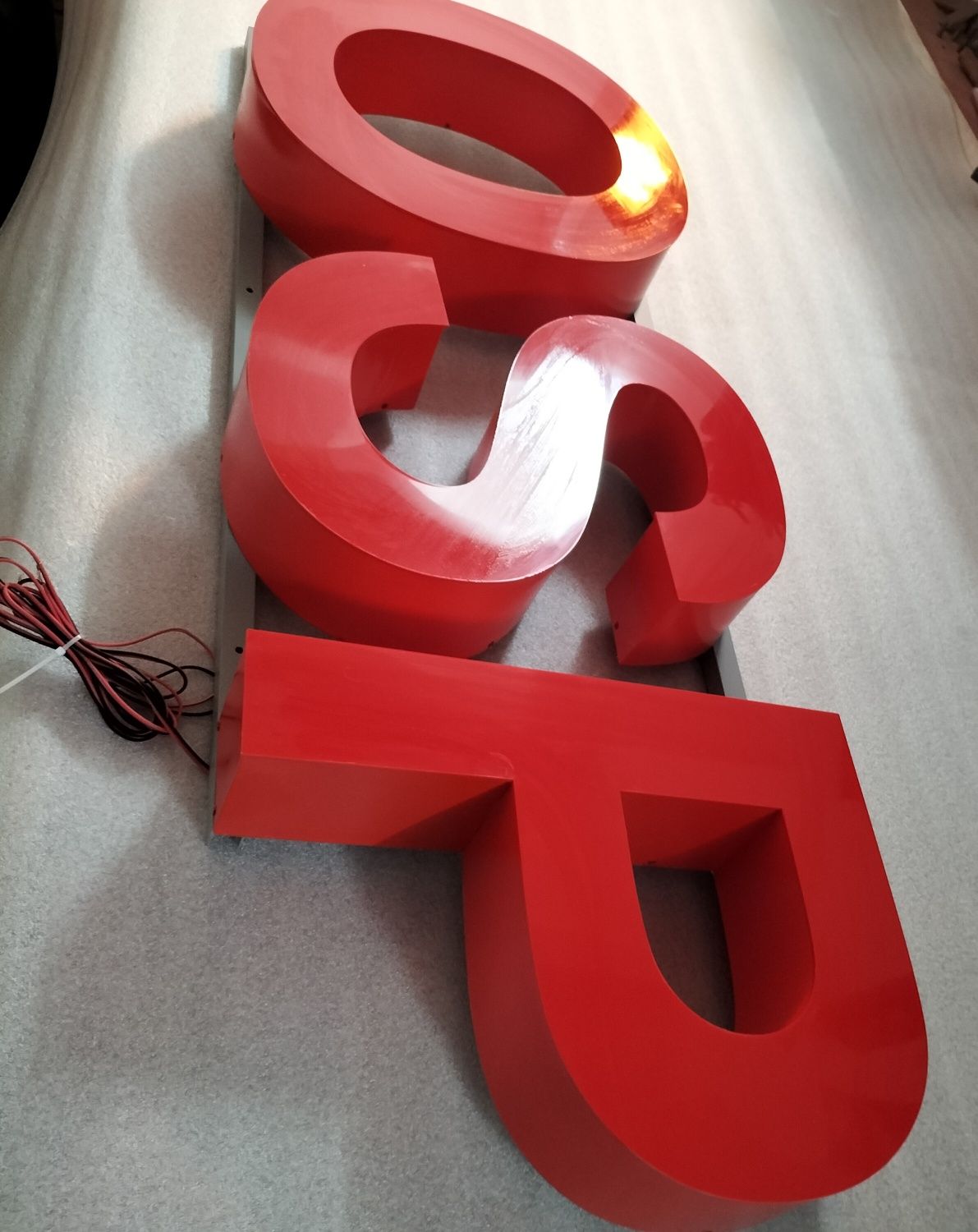 Cyfry litery napisy podświetlane reklama LED 3D