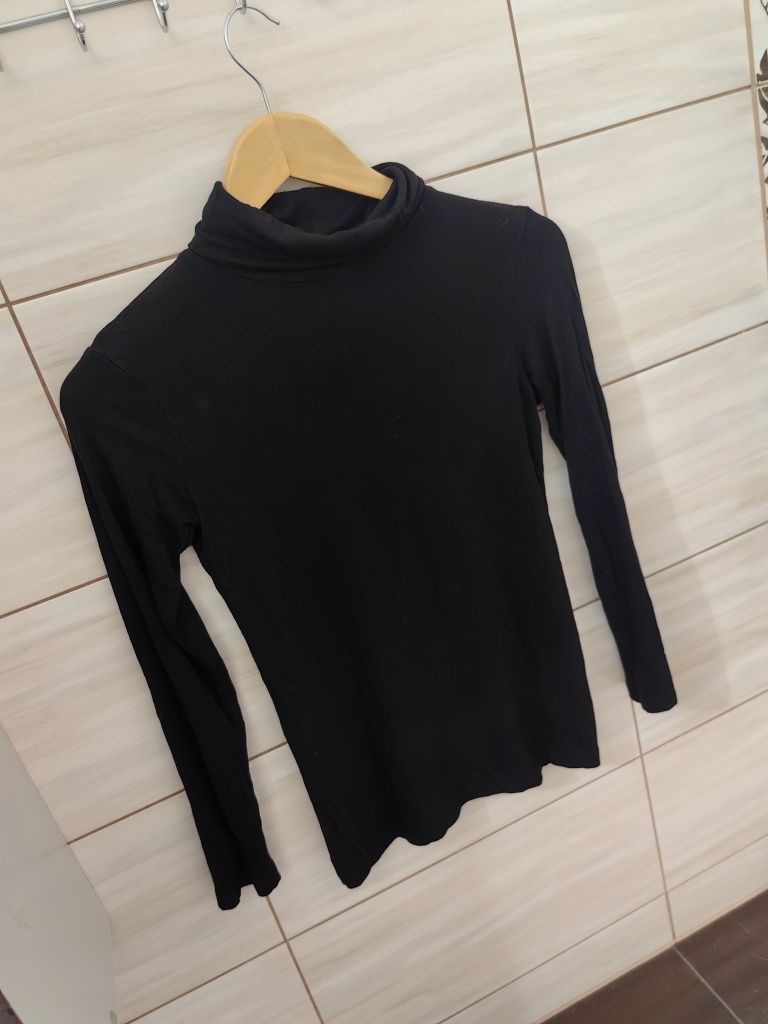 Wiskozowy czarny golf basic H&M S