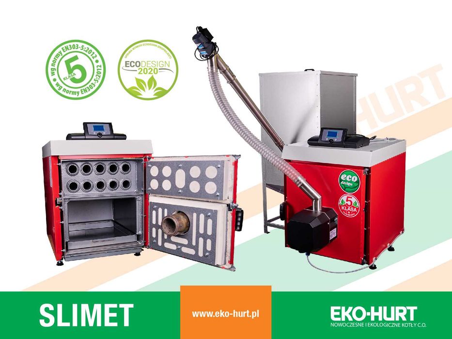 Kocioł SLIMET na pellet 28 kW 5 klasa certyfikat ECODESIGN lista ZUM