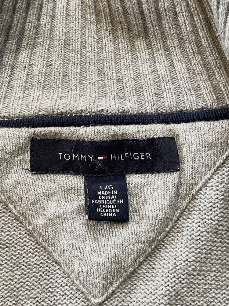 Теплий чоловічий светр на замку Tommy Hilfige L США