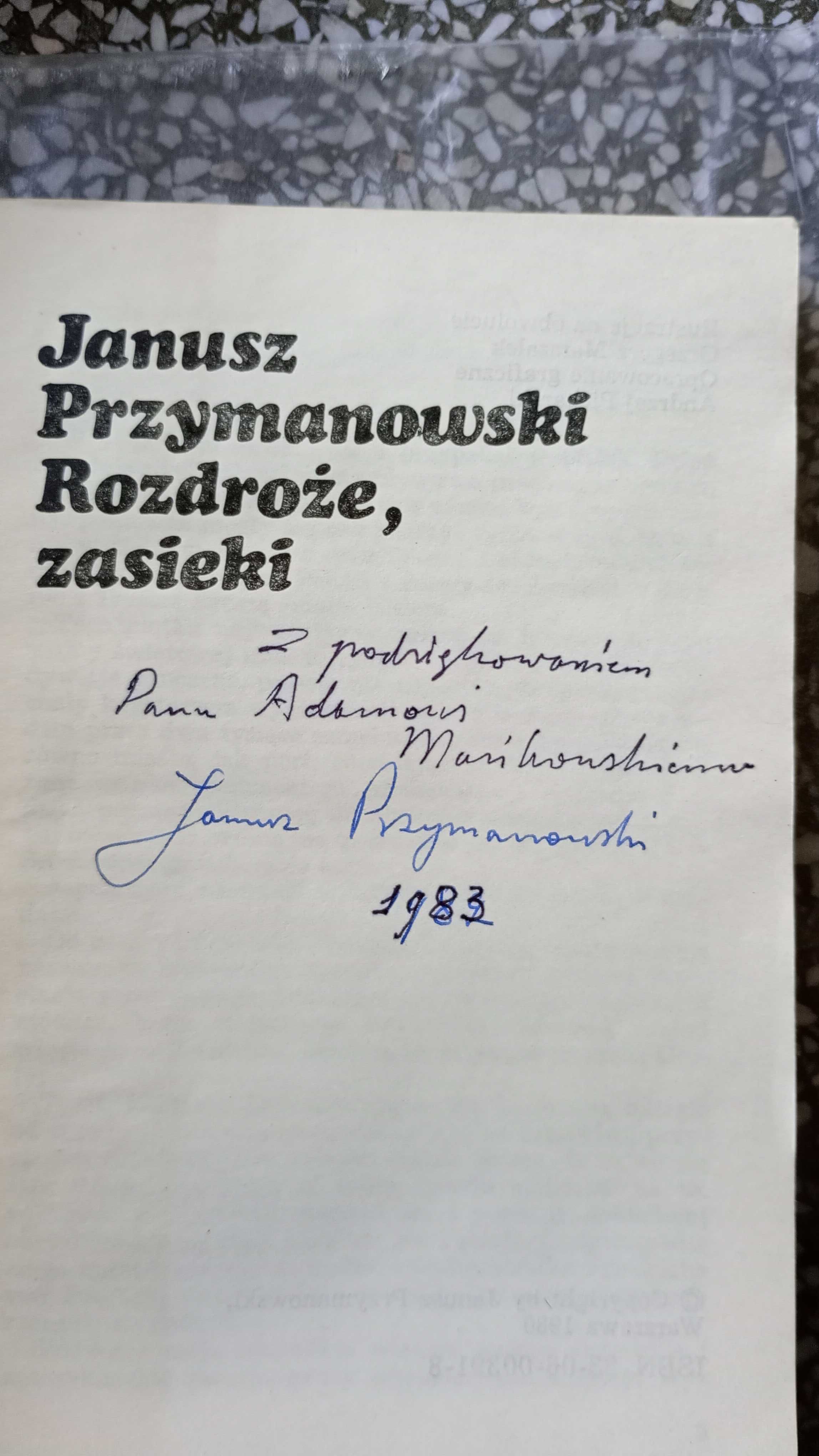 Janusz Przymanowski książka autograf Czterej pancerni i pies