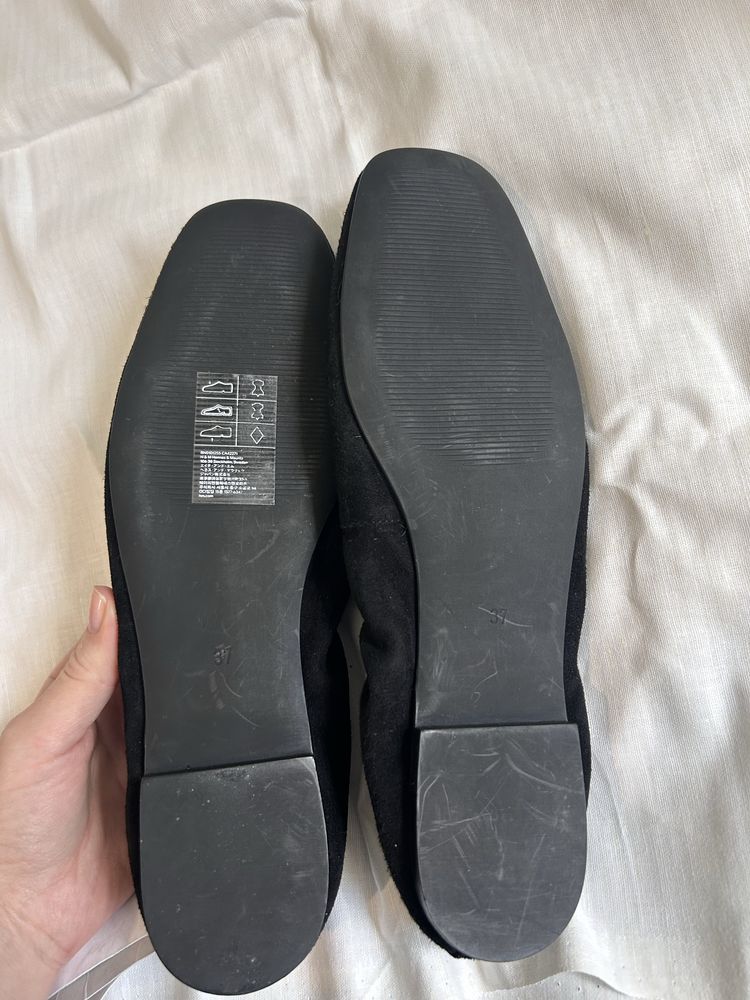 Замшеві балетки, туфлі h&m