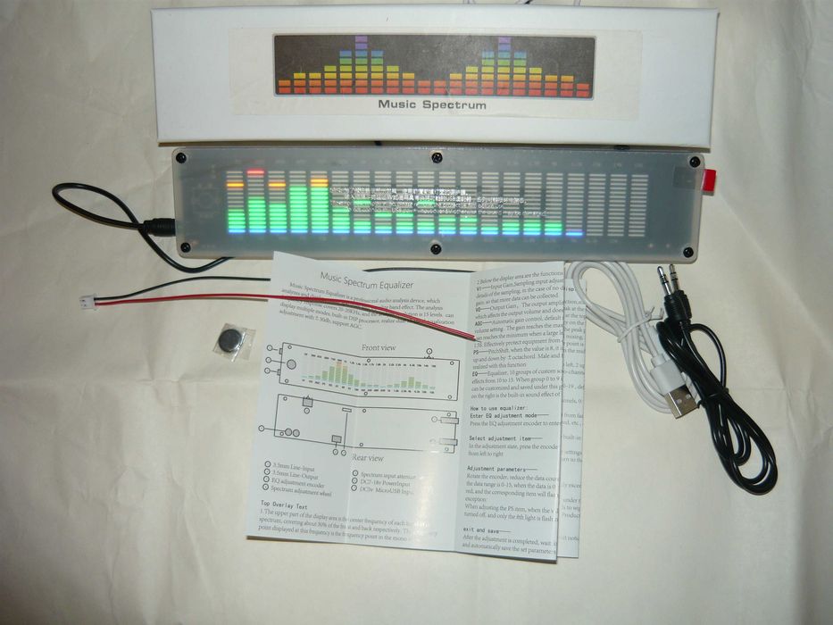LED 25 cm wskaźnik Analizator sygnału audio spectrum widmo korektor