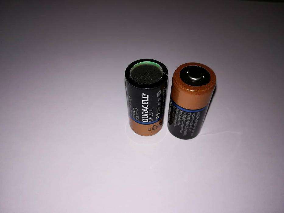 pilhas Duracell cr123a