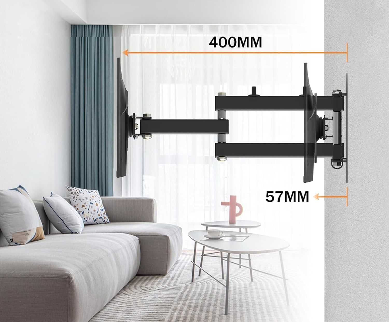 Suptek MA2720-2 Uchwyt Ścienny do TV 15-32" Obrotowy i Pochylany 2 szt