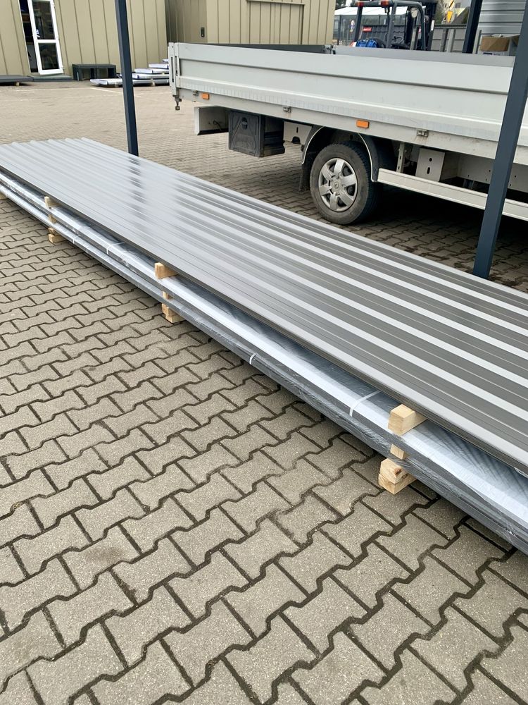 Blacha Trapezowa T18E grubość 0,75 mm srebrna