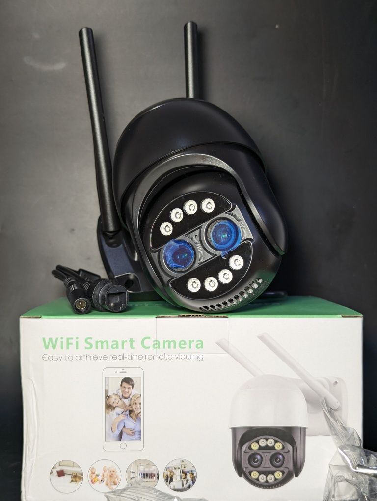 WiFi поворотна камера ICsee 8mp нічне бачення зум 8х
