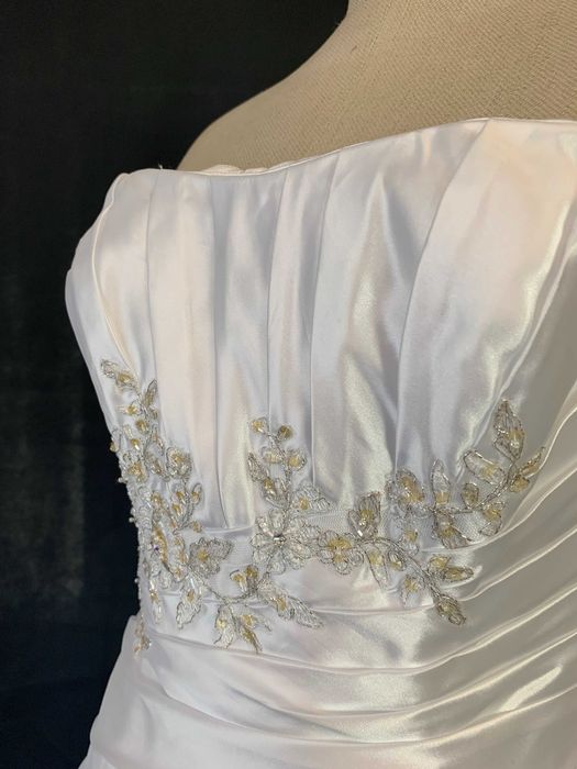 Nowa suknia ślubna Ellis Bridals z metką 40 L biała syrena rybka tren