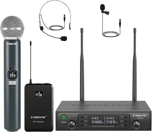PHENYX PRO PTU 71AB System mikrofonów bezprzewodowych, bodypack