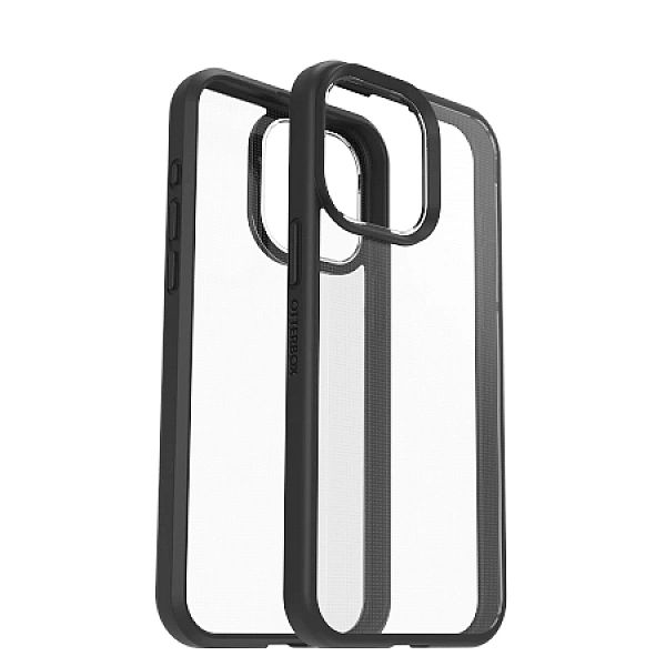 Etui OtterBox React na iPhone 15 Pro Max - przezroczysto-czarne