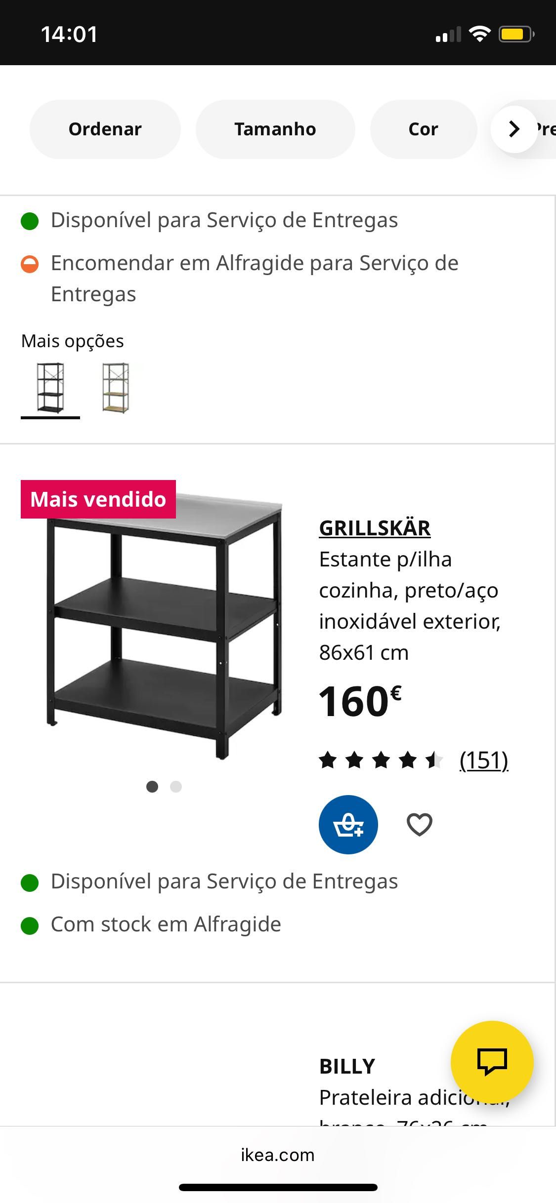 Estante/aparador Ikea preto
