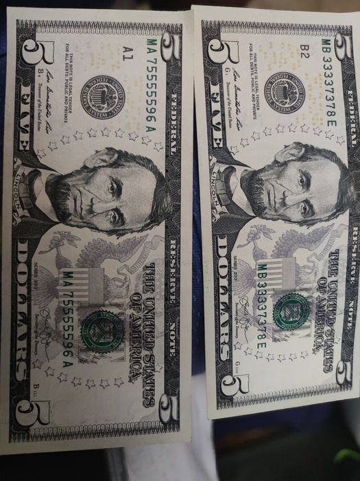 Інтересиние номери 5 доларів