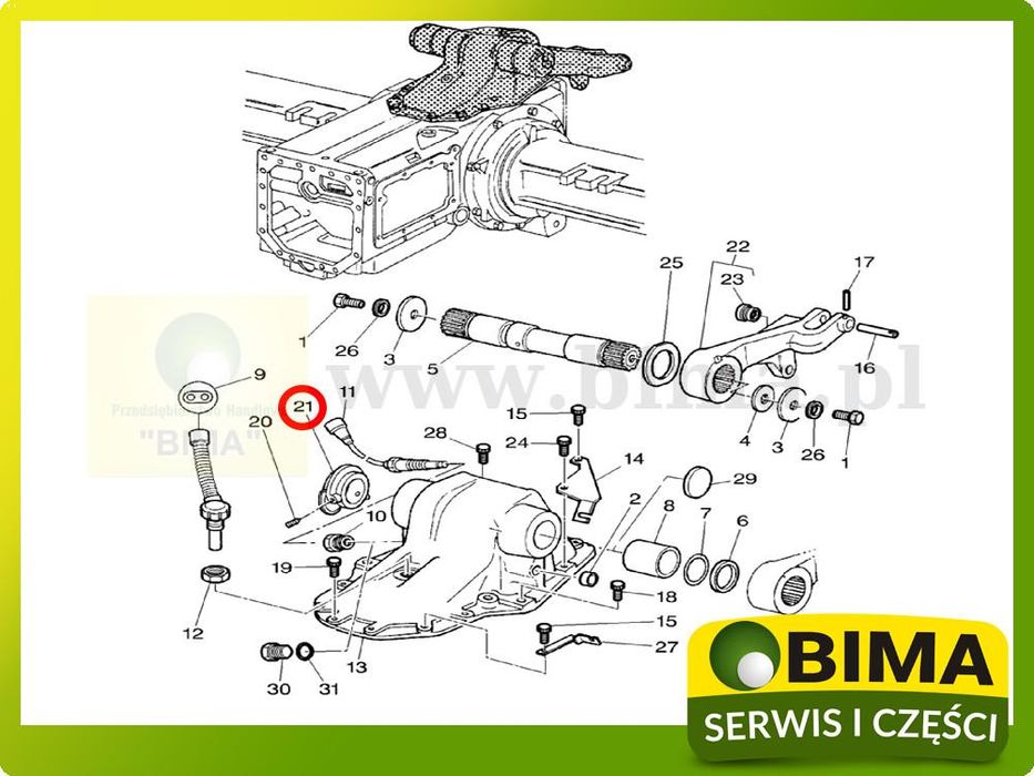 Bieżnia czujnika ehr MF Massey Ferguson 3060,3070,3075,3080,3085,3090