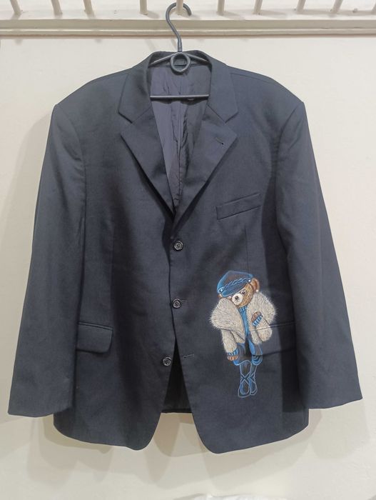 Пиджак оверсайз с росписью в стиле Ralph Lauren