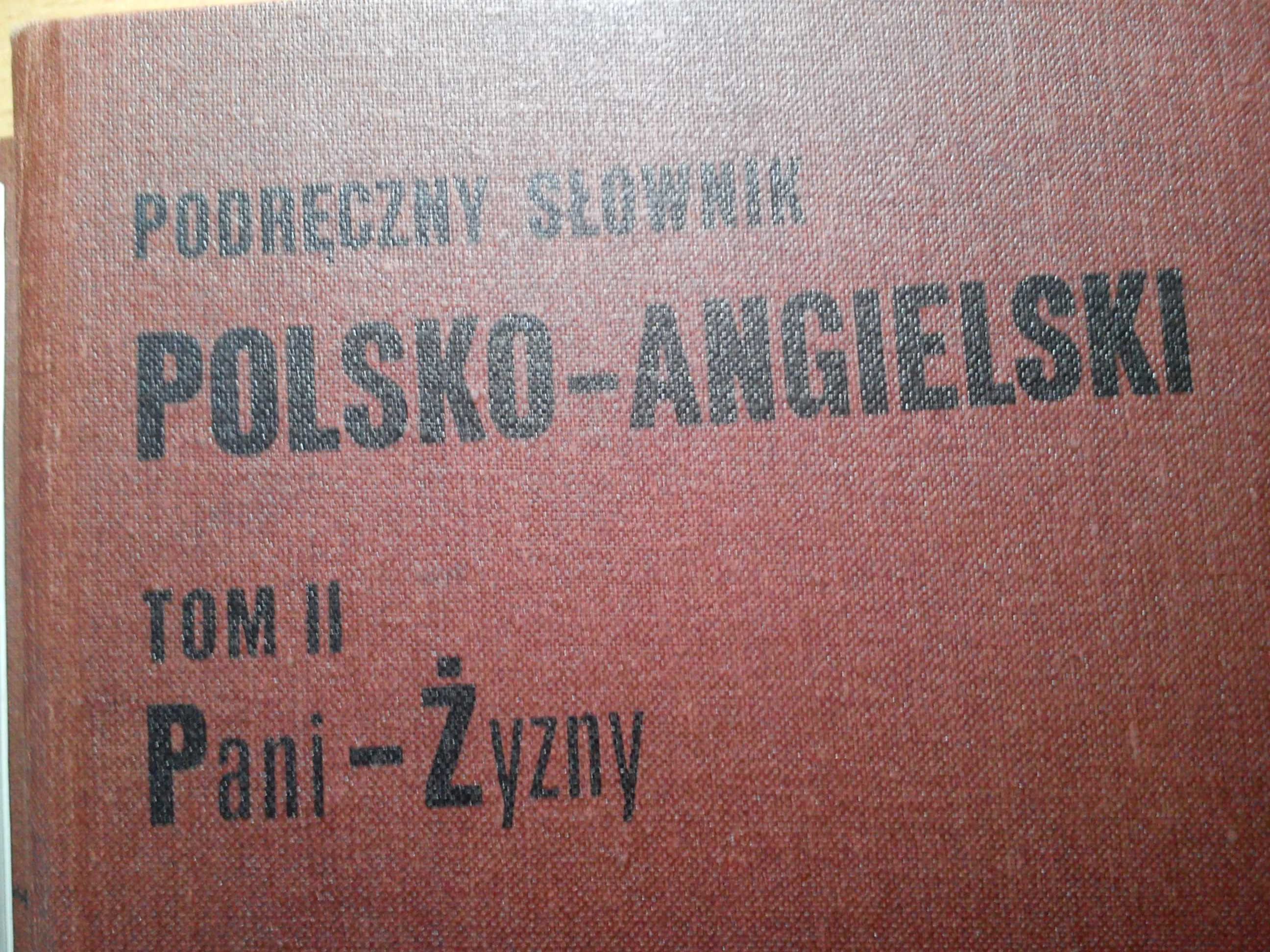 Podręczny słownik polsko-angielski 2 tomy z PRL