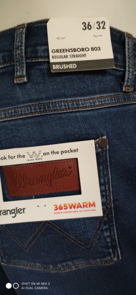 Wrangler Greensboro Dark Trail męskie jeansy rozm 36/32