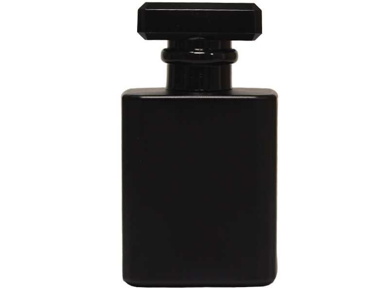 Butelka szklana perfumeryjna z gwintem 50 ml czarna z atomizerem X8200